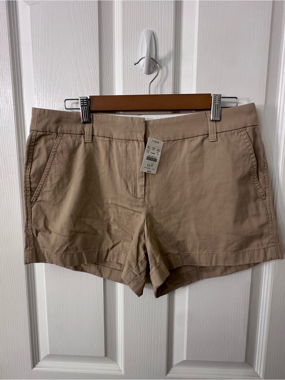 NWT J.Crew Classic Stretch Chino Shorts British Khaki Tan Size 10